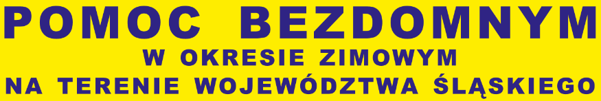zolte logo z napisem pomoc osobom bezdomnym